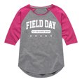 thumbnail image 1 of Instant Message - Field Day Let The Games Begin - Toddler And Youth Girls Raglan Graphic T-Shirt, 1 of 5