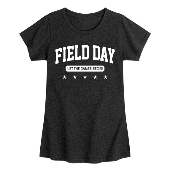 Instant Message - Field Day Let The Games Begin - Toddler And Youth Girls Short Sleeve Graphic T-Shirt
