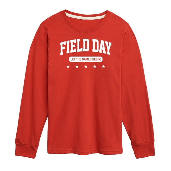 Instant Message - Field Day Let The Games Begin - Toddler And Youth Long Sleeve Graphic T-Shirt