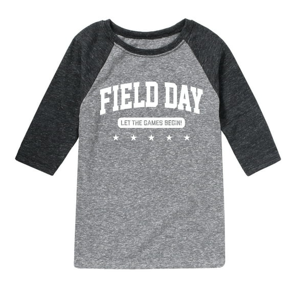 Instant Message - Field Day Let The Games Begin - Toddler And Youth Raglan Graphic T-Shirt