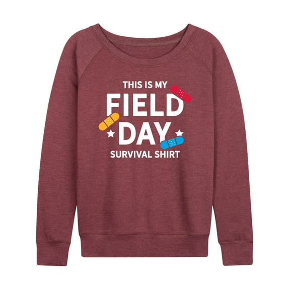 Instant Message - Field Day Survival Shirt - Women's Lightweight French Terry Long Sleeve Shirt