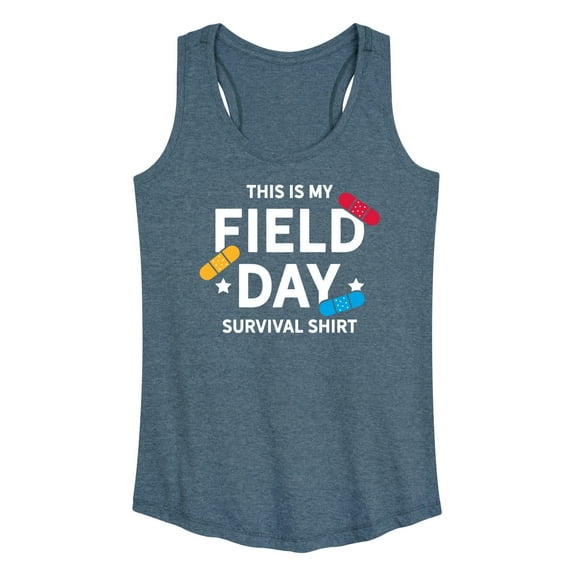 Instant Message - Field Day Survival Shirt - Women's Racerback Tank Top