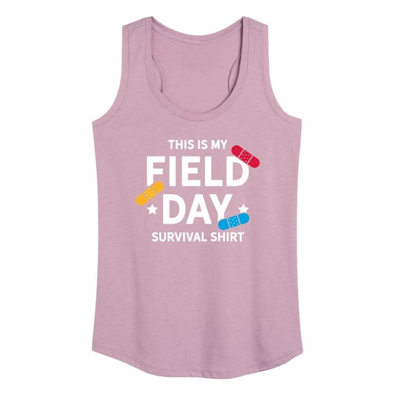 Instant Message - Field Day Survival Shirt - Women's Racerback Tank Top