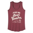thumbnail image 1 of Instant Message - Find Me Over Yonder - Women's Racerback Tank Top, 1 of 6