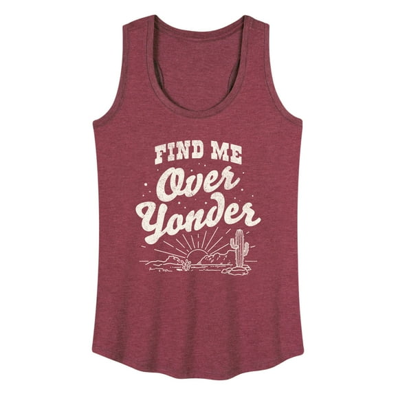 Instant Message - Find Me Over Yonder - Women's Racerback Tank Top