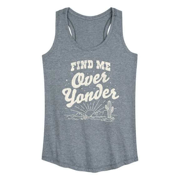 Instant Message - Find Me Over Yonder - Women's Racerback Tank Top
