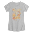 thumbnail image 1 of Instant Message - Find Your Happiness Flowers Fitted Short Sleeve Graphic T-Shirt, 1 of 4