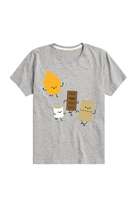 - Fire And Smore - Camping - Toddler And Youth Short Sleeve Graphic T-Shirt