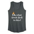 thumbnail image 1 of Instant Message - Fire Fresh Hell - Women's Racerback Tank Top, 1 of 6