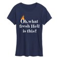 thumbnail image 1 of Instant Message - Fire Fresh Hell - Women's Short Sleeve Graphic T-Shirt, 1 of 6