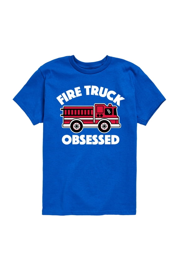 - Fire Truck Obsessed - Toddler & Youth Short Sleeve Graphic T-Shirt