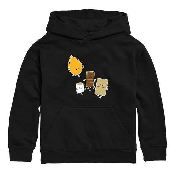 Instant Message - Fire and Smore - Toddler and Youth Pullover Fleece Hoodie