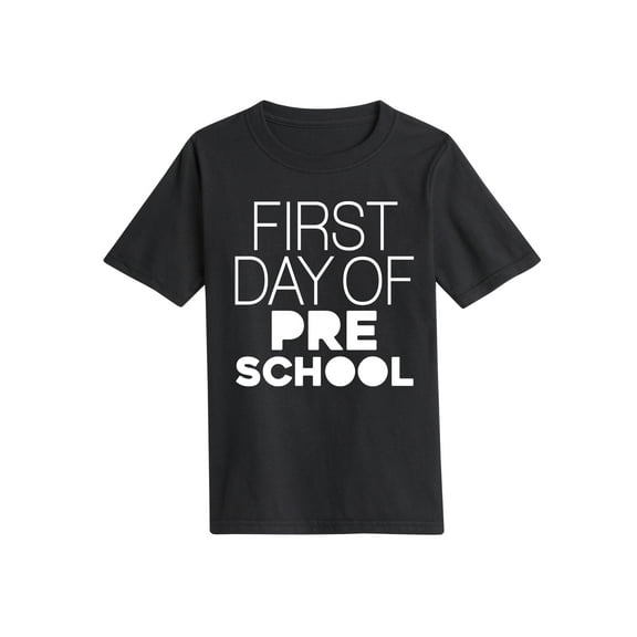 Instant Message - First Day Of Preschool  - Youth Short Sleeve Tee