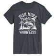 thumbnail image 1 of Instant Message - Fish More Work Less Short Sleeve Graphic T-Shirt, 1 of 5