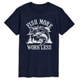 thumbnail image 1 of Instant Message - Fish More Work Less Short Sleeve Graphic T-Shirt, 1 of 5