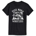thumbnail image 1 of Instant Message - Fish More Work Less Short Sleeve Graphic T-Shirt, 1 of 5