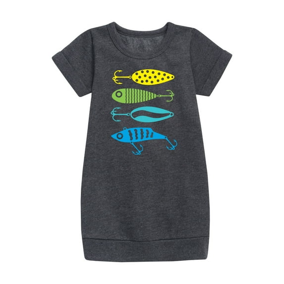 Instant Message - Fishing Lures - Toddler And Youth Girls Fleece Dress