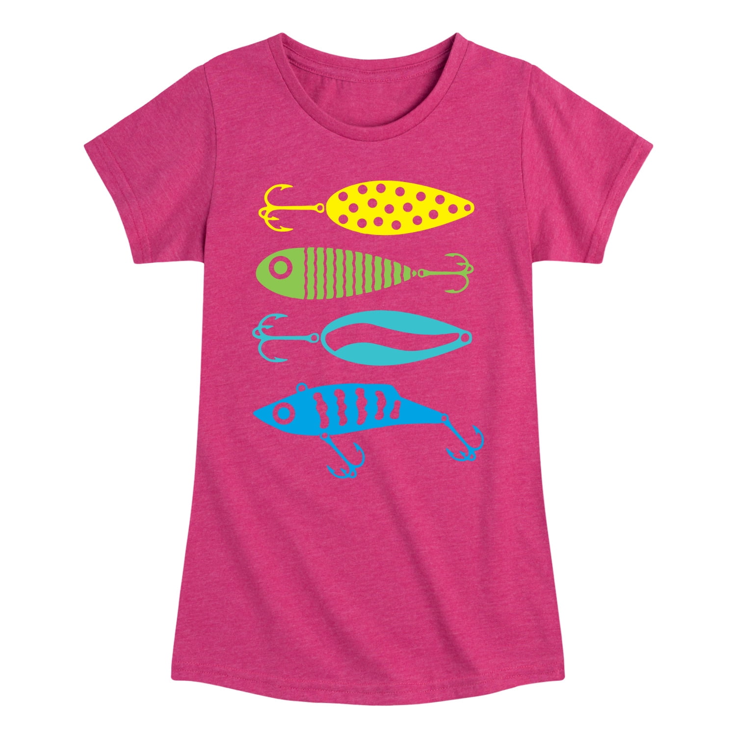 Instant Message - Fishing Lures - Toddler And Youth Girls Short Sleeve  Graphic T-Shirt 