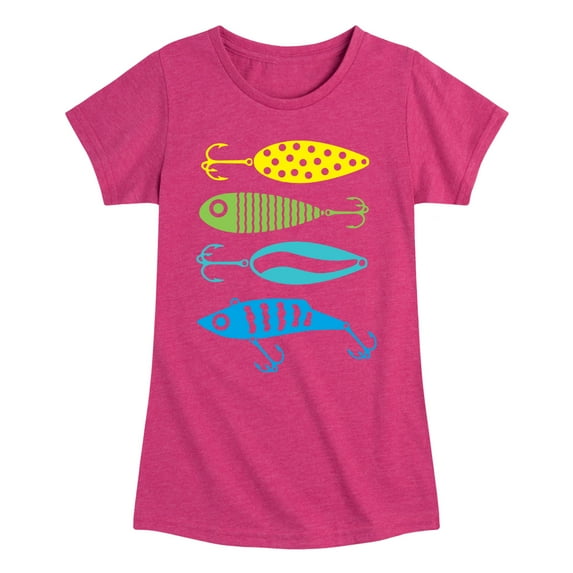 Instant Message - Fishing Lures - Toddler And Youth Girls Short Sleeve Graphic T-Shirt