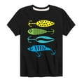 thumbnail image 1 of Instant Message - Fishing Lures - Toddler And Youth Short Sleeve Graphic T-Shirt, 1 of 6