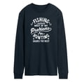 thumbnail image 1 of Instant Message - Fishing Solves Most Problems Long Sleeve Graphic T-Shirt, 1 of 5