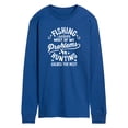 thumbnail image 1 of Instant Message - Fishing Solves Most Problems Long Sleeve Graphic T-Shirt, 1 of 5