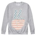 thumbnail image 1 of Instant Message - Flag Peace Sign Graphic Fleece Sweatshirt, 1 of 5