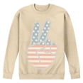 thumbnail image 1 of Instant Message - Flag Peace Sign Graphic Fleece Sweatshirt, 1 of 4