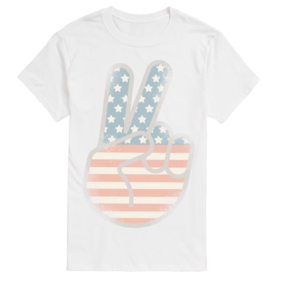 Instant Message - Flag Peace Sign - Men's Short Sleeve Graphic T-Shirt