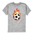 thumbnail image 1 of Instant Message - Flaming Soccer Ball - Toddler Boys Short Sleeve Graphic T-Shirt, 1 of 5