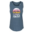 thumbnail image 1 of Instant Message - Flamingo Away - Ladies Racerback Graphic Tank, 1 of 5