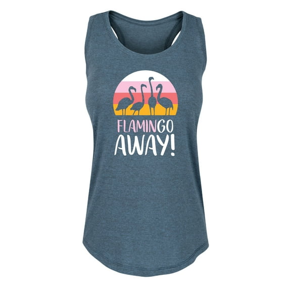 Instant Message - Flamingo Away - Ladies Racerback Graphic Tank