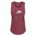 thumbnail image 1 of Instant Message - Flamingo Drinking Martini - Ladies Racerback Graphic Tank, 1 of 5
