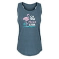 thumbnail image 1 of Instant Message - Flamingo Oh For Flocks Sake - Women's Racerback Tank, 1 of 5