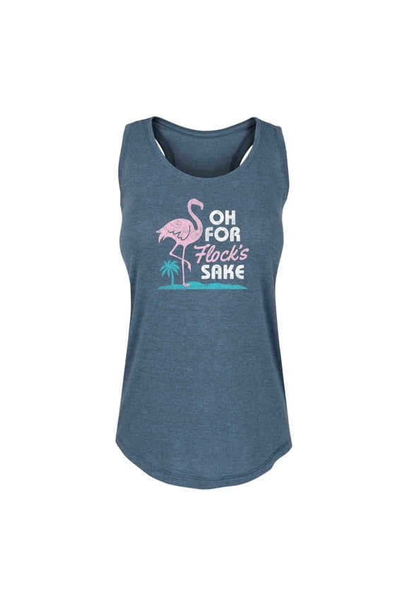 - Flamingo Oh For Flocks Sake Graphic Racerback Tank