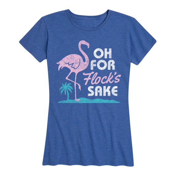 Instant Message - Flamingo Oh For Flocks Sake - Women's Short Sleeve Graphic T-shirt