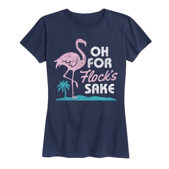 Instant Message - Flamingo Oh For Flocks Sake - Women's Short Sleeve Graphic T-shirt