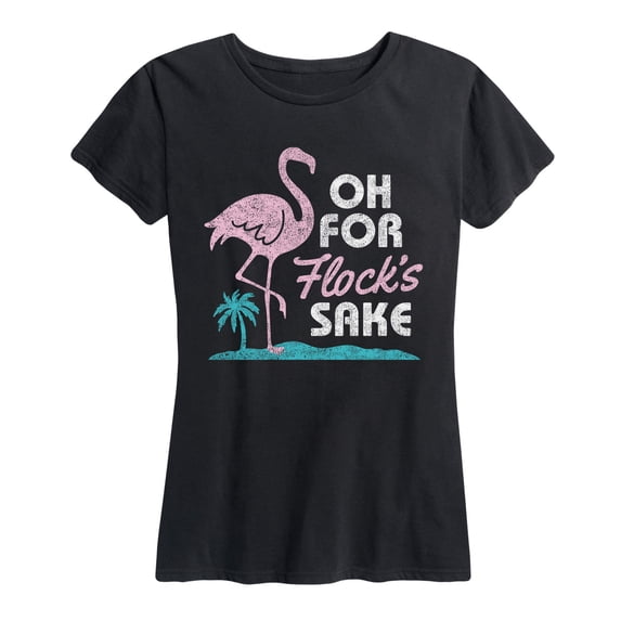Instant Message - Flamingo Oh For Flocks Sake - Women's Short Sleeve Graphic T-shirt