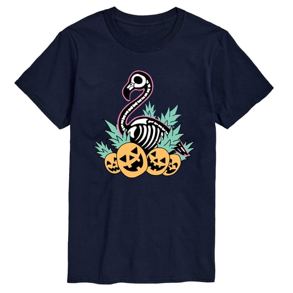 Instant Message - Flamingo Skeleton Short Sleeve Graphic T-Shirt