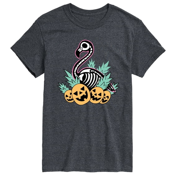 Instant Message - Flamingo Skeleton Short Sleeve Graphic T-Shirt