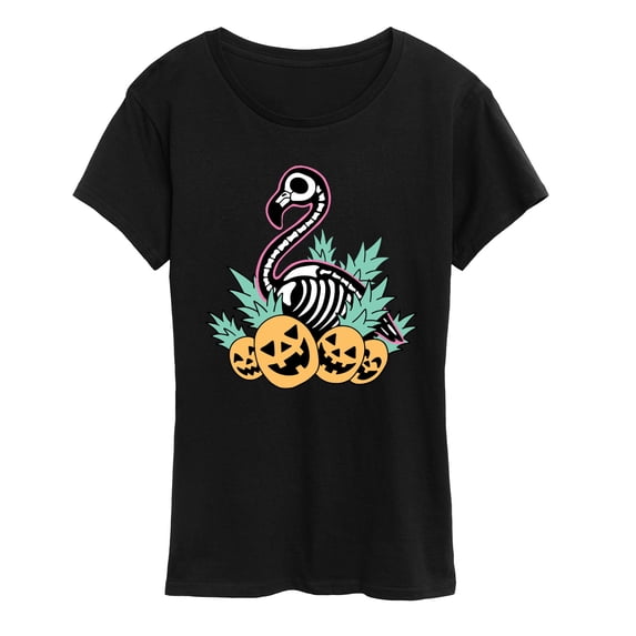 Instant Message - Flamingo Skeleton Women's Short Sleeve Graphic T-Shirt
