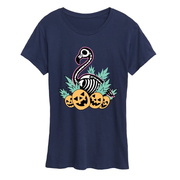 Instant Message - Flamingo Skeleton Women's Short Sleeve Graphic T-Shirt