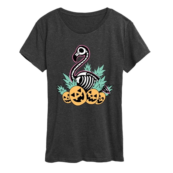 Instant Message - Flamingo Skeleton Women's Short Sleeve Graphic T-Shirt