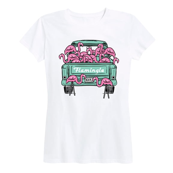 Instant Message - Flamingo Truck - Women's Short Sleeve Graphic T-shirt