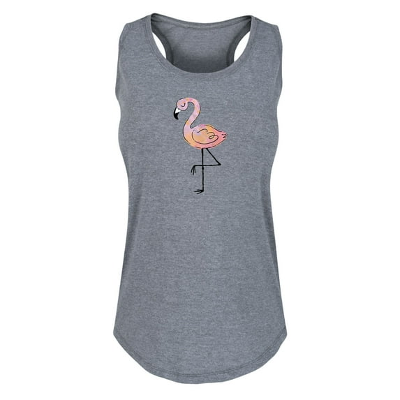 Instant Message - Flamingo Watercolor - Women's Racerback Tank