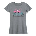 thumbnail image 1 of Instant Message - Flamingos Tandem Bike - Women's Short Sleeve Graphic T-Shirt, 1 of 5