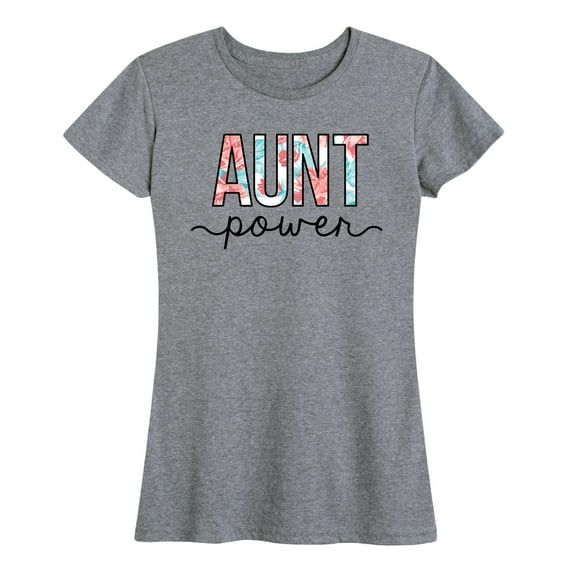 Instant Message - Floral Aunt Power Design - Women's Short Sleeve Graphic T-Shirt
