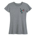 thumbnail image 1 of Instant Message - Floral Chicken - Women's Short Sleeve Graphic T-Shirt, 1 of 5