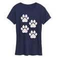 thumbnail image 1 of Instant Message - Floral Dog Paw Prints Short Sleeve Graphic T-Shirt, 1 of 5