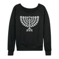 thumbnail image 1 of Instant Message - Floral Menorah - Women's French Terry Long Sleeve Pullover, 1 of 5